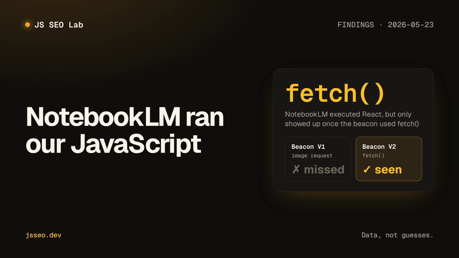 NotebookLM ran our JavaScript